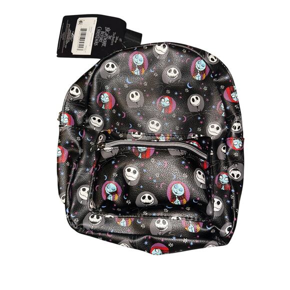 Tim Burton Nightmare Before Christmas Mini Backpack New Black vinyl - Picture 1 of 7